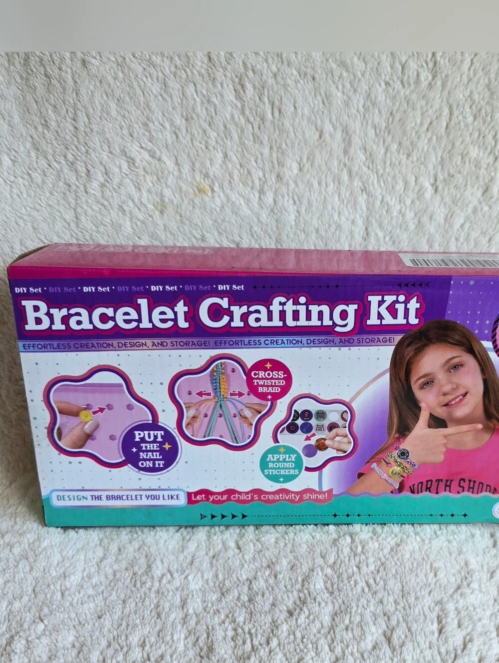 New Friendship Bracelet Making Kit crafting & art supplies with storage, age 6+